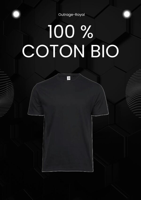 T-shirt jersey bleu navy en coton bio, certifié Oeko-Tex 100