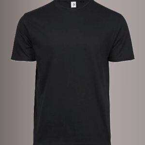 T-shirt Noir jersey col rond 100% Coton Bion certifié Oeko-Tex 100