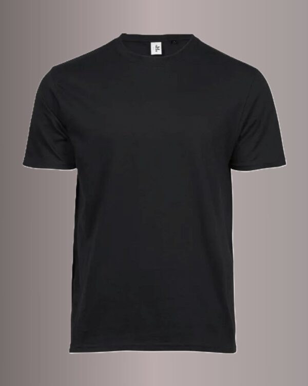 T-shirt Noir jersey col rond 100% Coton Bion certifié Oeko-Tex 100