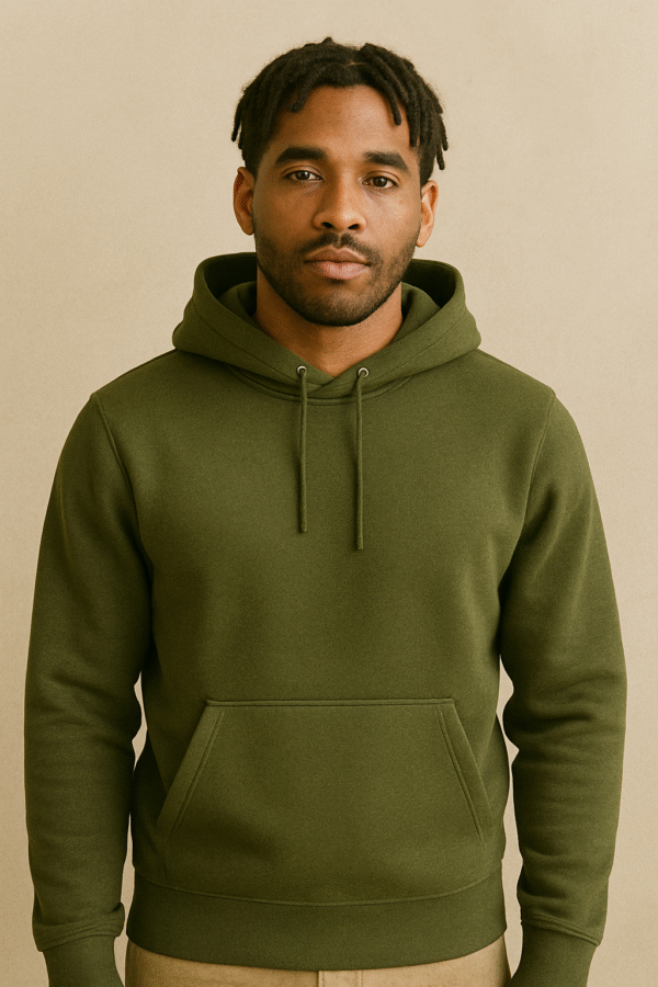Sweat-shirt à capuche en coton durable et polyester recyclé