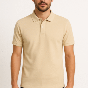 Polo classique Beige 100% coton peigné https://outrageroyal.com/shop/polo-beige-classique-100-coton-peigne/