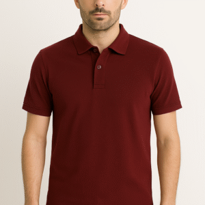 Polo classique Bordeaux 100% coton peigné