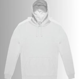Sweat-shirt Blanc à capuche, en coton certifié RCS